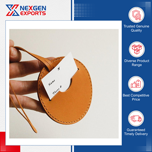 Étiquettes de bagages de voyage en cuir PU de style vintage, de qualité exceptionnelle, vendues dans le monde entier, provenant d'un fabricant et exportateur indien. - Product Image 5