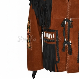 แจ็คเก็ตหนังแท้สไตล์คาวเกิร์ลสำหรับผู้หญิง เสื้อแจ็คเก็ตหนังแฟชั่นสไตล์ไบค์เกอร์สำหรับฤดูหนาว มีกระเป๋า  แบบธรรมชาติ - Product Image 5