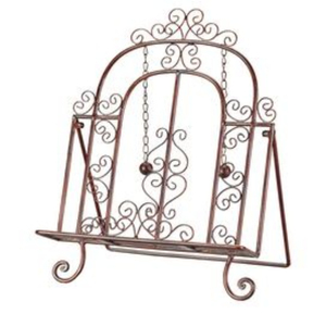 Support de Livre Décoratif en Métal Forgé Rustique pour Bureau et Maison, Fait Main - Product Image 4