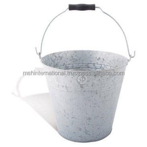 Seau à glace rond en étain galvanisé avec Logo personnalisé, 5l avec poignée pour fête du vin - Product Image 2