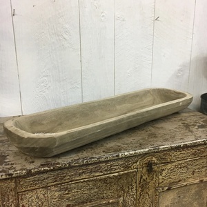 Hand-Carved Wooden <b>Dough</b> <b>Bowl</b> Rustic Farmhouse Style Decorative Reclaimed Wood Centerpiece Tray for Kitchen and Home Decor - Product Image 2