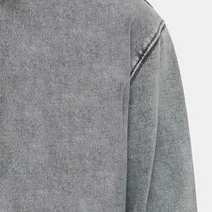 Sweat à capuche personnalisé pour hommes lavé en détresse 100% coton éponge française pull de haute qualité lavé à l'acide sweat à capuche vintage pour hommes - Product Image 5