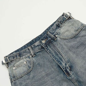 Nouveaux shorts en jean longs pour hommes, effet délavé, design respirant et déchiré, tissu confortable - Product Image 4