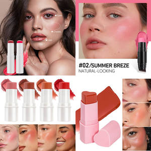 Multi-Use <b>Cream</b> Blush Stick for Face <b>Lips</b> & Eyes Waterproof Long-Lasting High Pigment Natural Flush Makeup Stick Private Label - Product Image 1