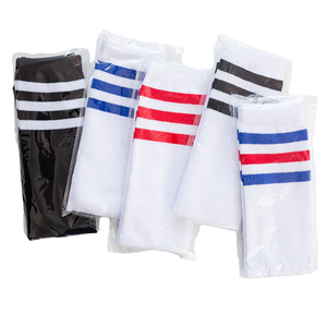 New Design Eco-friendly Soft <b>Long</b> Soccer Socks for Athletic Running Football Training Anti <b>slip</b> athletic socks Striped crew leng - Product Image 1