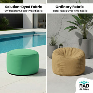 Fundas de Puff Redondas Modernas y Móviles para Exteriores con Diseño Circular - para Balcones, Patios y Terrazas de Piscina - Product Image 3