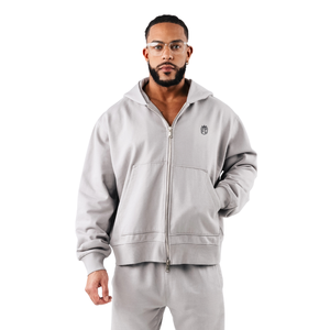 Sudadera con capucha completa para hombre, de algodón y forro polar, estilo casual, chaqueta de streetwear, logotipo personalizado, OEM, venta al por mayor, suministro a granel - Product Image 1