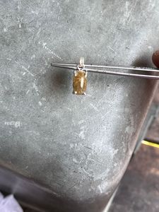 Pendentif Charme Classique en Argent 925 avec Rutile Doré Naturel pour Mariage et Cadeau de Fête - Product Image 2