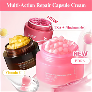 ครีมบำรุงผิวหน้าแบบแคปซูล คอลลาเจนสีชมพู แบรนด์ส่วนตัว - Product Image 4