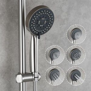 Set di Accessori per Bagno in Nichel Spazzolato Include Asta Doccia Allungata e Tubo Flessibile per Docce Confortevoli - Product Image 4