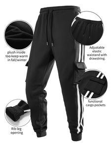 Pantalones Jogger Cargo para Hombre, Ligeros, Transpirables, Antiarrugas, Cintura Elástica, Estilo Casual, Lisos, Teñidos, 100% Poliéster - Product Image 4