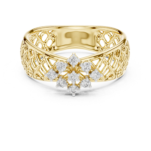 Anillo de Compromiso de Oro Blanco de 14K con Diamante de Corte Redondo para Mujer |   Ropa de Compromiso |   Diamante Cultivado Nuevo - Product Image 3