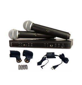 Sistema de Micrófono Inalámbrico de Doble Canal UHF Profesional con Micrófono de Mano, de Solapa y de Diadema, Venta al Por Mayor - Product Image 6