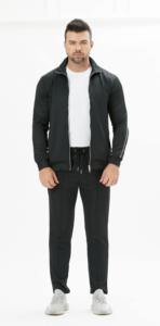 2026 Regular Fit Men Streetwear Tracksuit Sportswear Set Solid Breathable <b>Waterproof</b> 100% Polyester Winter Customized Private - Product Image 2