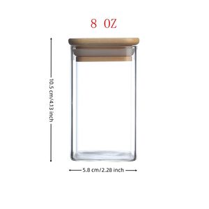 Barattoli di vetro con coperchio in bambù da 12x8 once etichette per dispensa scrivibili 72 adesivi per contenitori di condimento vuoti barattoli - Product Image 2