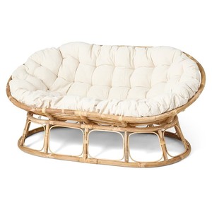 <b>Cane</b> swivel saucer <b>chair</b> living room double papasan <b>chairs</b> handmade rattan mamasan lounges - Product Image 2