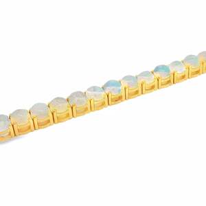 Bracelet en or jaune 14 carats pour femme, opale, classique, à porter au quotidien - Product Image 4