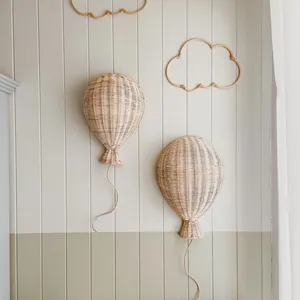 Handmade Rattan Hot Air <b>Balloon</b> Wall Hanging Boho Baby Room Decoration LAC VIET Brand Hanoi Made - Product Image 2