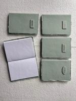 Carnet de notes mini brodé fait main avec couverture en tissu et reliure spirale - Cadeau magnifiquement cousu, 100 feuilles de papier, pour sac à main ou sac à dos