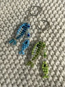 Handmade Fashion <b>Keychain</b> with Detailed Embroidery and Sparkling Beaded Finish - Product Image 3