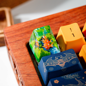Keycaps Artisanat Forêt Mystique, Keycaps Artisanat Personnalisé, Keycaps Anime Mignons, Keycaps Verts, Ensemble de Keycaps, Keycaps en Bois - Product Image 2