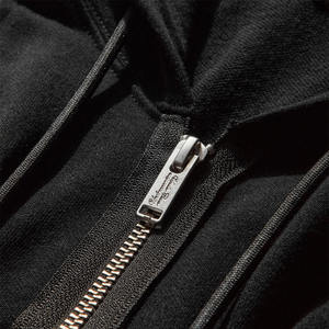 Sudadera gótica con capucha, cordones en la parte delantera y detalles de flecos, corte holgado, unisex, de algodón negro tejido, estilo otoñal. - Product Image 4