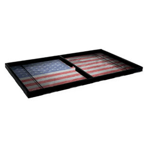 Jeu de hockey de table rapide en bois Sling Puck, avec drapeau américain imprimé sur mesure, jouet interactif de bureau - Product Image 1