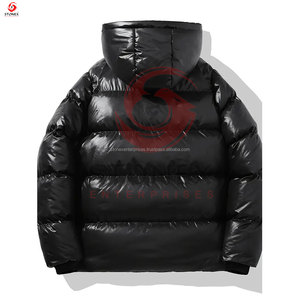 USA Metallic <b>Men's</b> Shinny Padded Puffer <b>Jackets</b> <b>Canvas</b> Stand Custom Logo Designs Windproof Breathable Winter <b>Jackets</b> Customized - Product Image 2