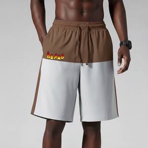 Top Men Fleece Shorts Casual Athletic Soft Fabric <b>Elastic</b> Waist Gym Workout Running Training Sportswear Lounge Home Daily Use - Product Image 4
