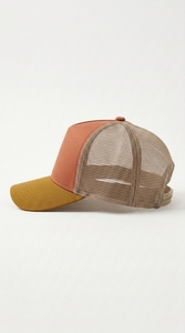Casquette de baseball bicolore en coton avec visière incurvée et dos en maille, réglable, pour l'extérieur, personnalisable avec broderie de logo - Product Image 6