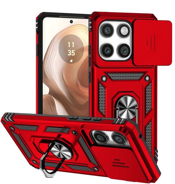 Finger Ring Shockproof TPU PC Case for Motorola MOTO G Stylus Power 2025 5G 2024 Car Mount Holder Protective Stand Cover