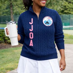 Jack and Jill Quarter Zip Cable Knit Sweater Classic Pullover High Neck Warm Knitted Casual <b>Long</b> Sleeve Top for <b>Men</b> Women Winter - Product Image 1