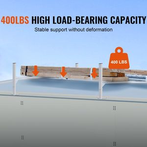 Portapacchi da Tetto per Furgone in Lega di Alluminio, Capacità 400 libbre, Lunghezza Regolabile 51 Pollici, Portapacchi per Auto con Goccioliera - Product Image 4
