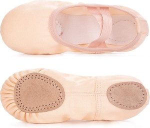 Chaussures de danse classique professionnelles Baifa BFA-1589 pour femmes, semelle souple, ballerines de yoga, dessus en toile, semelle extérieure en caoutchouc - Product Image 3