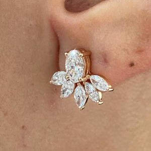 Igi ได้รับการรับรองในห้องปฏิบัติการต่างหูเพชร10K 14K 18K ทองดีไซน์คลาสสิกในทองคำแท้สีเหลืองกุหลาบขาวทองอัญมณีที่ยั่งยืน - Product Image 1