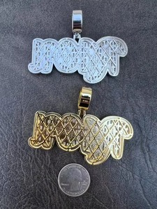 จี้เคลือบเงาแบบ Iced Out เงินแท้ 925 จี้ฮิปฮอป จี้สั่งทำพิเศษ จี้เพชรโมอิสซาไนต์ VVS จี้ตัวอักษร ผ่านการทดสอบเพชร - Product Image 6