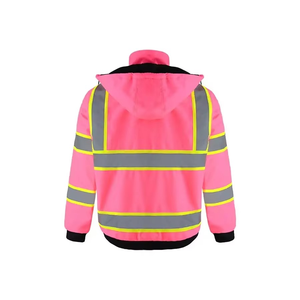 OEM Customized High Quality 100% Cotton Zipper Safety <b>Jacket</b> for Workers Oversized Fit Knitted Fabric Custom Design Hoodies - Product Image 2