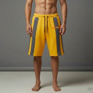 Shorts de sport pour hommes à blocs de couleur, séchage rapide, respirants, pour la gym, la course et l'entraînement, taille élastique, décontractés et athlétiques – Grande Vente - Product Image 1