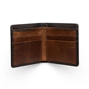 Porte-cartes minimaliste en cuir véritable, best-seller, fin, multi-fentes, anti-RFID, sans fermeture, marron, pour cartes de crédit, export BD - Product Image 6