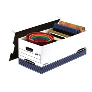 Paper & Media <b>File</b> Storage <b>Boxes</b> with Lids 12 Pack White Corrugated Cardboard - Product Image 2