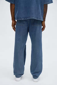 Custom Light Blue Cotton Wash Slim Casual Breathable Straight Denim Rhinestone Jeans for Mens wnith Logo - Product Image 2