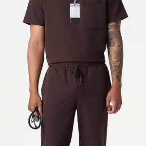 Service OEM – Ensembles de blouses d'hôpital pour hommes 100 % coton de haute qualité, couleur et design personnalisés, séchage rapide, respirants, faible MOQ (25 ensembles) - Product Image 6