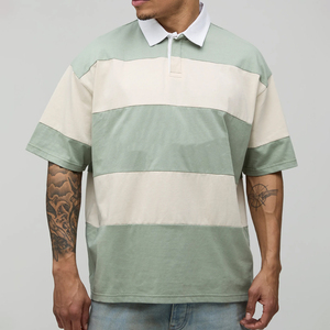 Polo pour homme à manches courtes, motif uni, tricoté, 100 % coton, style décontracté, vêtements de rue, polos personnalisés, vente chaude - Product Image 5