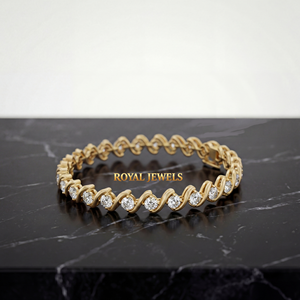 Bracelet de luxe en argent sterling 925 avec pierres de moissanite créées en laboratoire, design cubain glacé époustouflant, parfait - Product Image 3