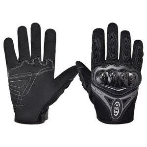 Guantes de Carreras con Protección Completa en los Dedos y la Palma para Ciclismo al Aire Libre, Unisex, Material PU, Cierre de Velcro - Product Image 1