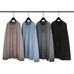 เสื้อสเวตเชิ้ตแขนยาวสีเทาฟอกแบบวินเทจสำหรับผู้หญิง สไตล์ลำลอง ขายส่งจากสหรัฐอเมริกา สหราชอาณาจักร ยุโรป เหมาะสำหรับร้านบูติก - Product Image 2
