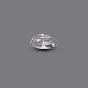 Loose Lab-Created White Zircon 4.3 Carat Oval Cut 4x4mm Calibrated Gemstone for Fine Jewelry - Product Image 3