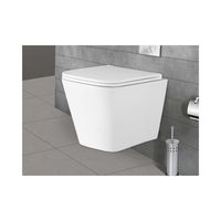 WC suspendu monobloc élégant et moderne de style italien, à double chasse, 500x350x330mm, en céramique, pour usage commercial en salle de bain