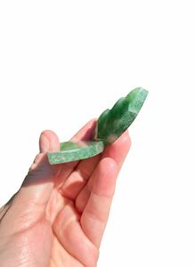 Quartz vert naturel, ailes de papillon 3D sculptées, pierre énergétique, spécimen minéral de guérison, décoration de bureau - Product Image 3