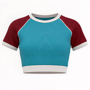 Uniforme de cheerleading en tissu polyester et élasthanne respirant et extensible pour l'entraînement et les pratiques en extérieur - Product Image 5